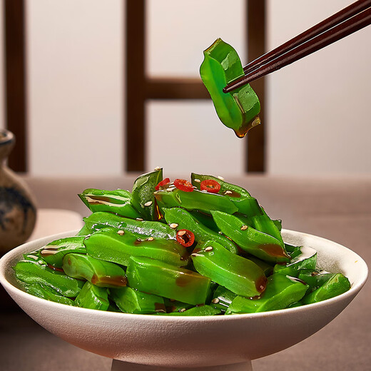 小熊船长 亿海裙带菜梗段300g 开袋即食下饭菜海藻寿司海草沙拉海白菜梗段 香辣味300g*2袋【微辣爽口】