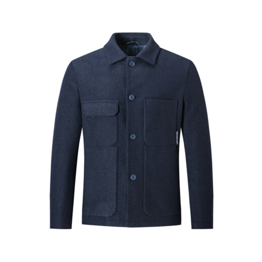 Sept veste de veste de loup masculine nouvelle laine de revers décontractée douce confortable commut polyvalent haut de gamme 101 (naru bleu) m 165 / 84a