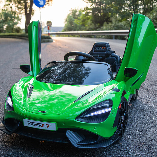 Join hands with McLaren Children's electric car four-wheeled baby car to sit for men, women and children remote control toy sports car children's car painted wine red full function + large lithium battery battery battery battery for 5 hours