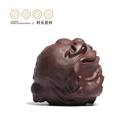 Centenary Liyong Yixing handmade purple sand tea pet ornaments original ore purple clay golden toad tea playing toad Kung Fu tea set accessories Qian Bao Qian Bao