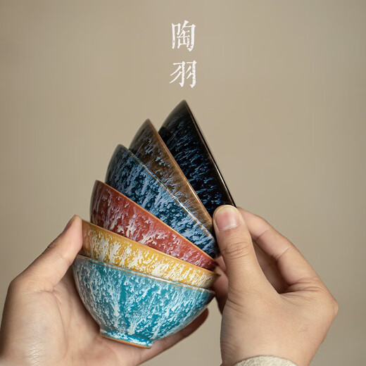 Tao Yu kiln transformed into tea cup tea cup set ceramic kung fu tea set master cup high-end household small tea bowl tea cup gift box kiln transformed into built cup - master cup