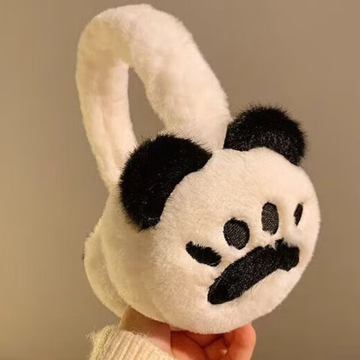 Yixin earmuffs women's ear warm winter earmuffs earbags warm ear ear protection ear protection cold, frost and windproof new style folding cute black and white care bear claw earmuffs