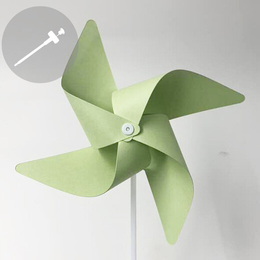 Small windmill decorative windmill diy handmade material package kindergarten creative production painting small windmill children's assembly origami toys white hollow rod 20 pieces