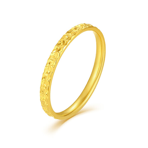 Jin Xiaoxiu gold ring for women, sparkling, exquisite crushed ice, pure gold 999 ring, new hard gold as a gift for girlfriend, crushed ice ring No. 12 - more to be refunded, less to be replenished 1g - more gold is heavier, less to be replenished