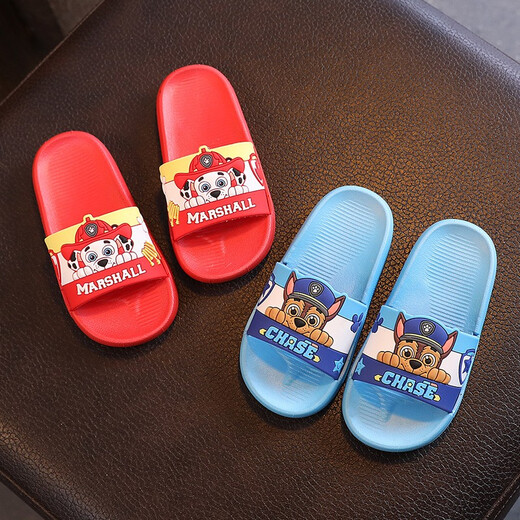 Paw Patrol Children's Slippers (PAW PATROL) Paw Patrol Children's Slippers Boys Baby Summer Children Indoor Shoes Home Sandals for Children and Middle-aged Children Bathing Anti-Slip Women's PW3103 Paw Patrol Dark Blue Soles Archie 18 Inner Length 18cm 190 Codes (Suitable for Codes 28/29)