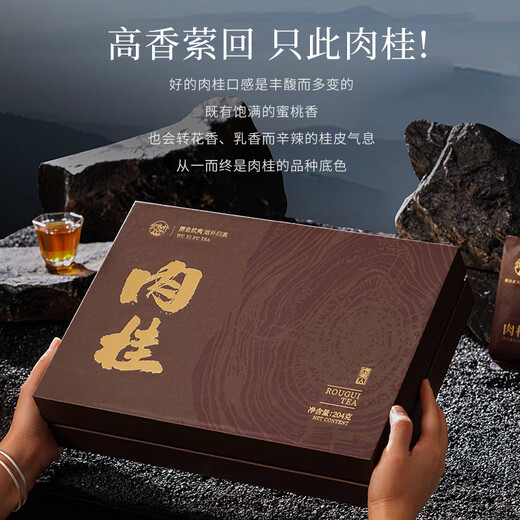Wuyi Pu Cinnamon Wuyi Mountain Rock Tea Oolong Tea Geschenkbox mit extra Level 204G Neues Tee High-End-Festivalgeschenke für Älteste