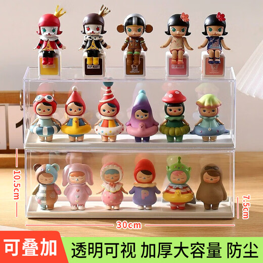 Jinghui Sichuang figure storage box transparent dustproof labubu Bubble Mart blind box display stand doll doll model display cabinet