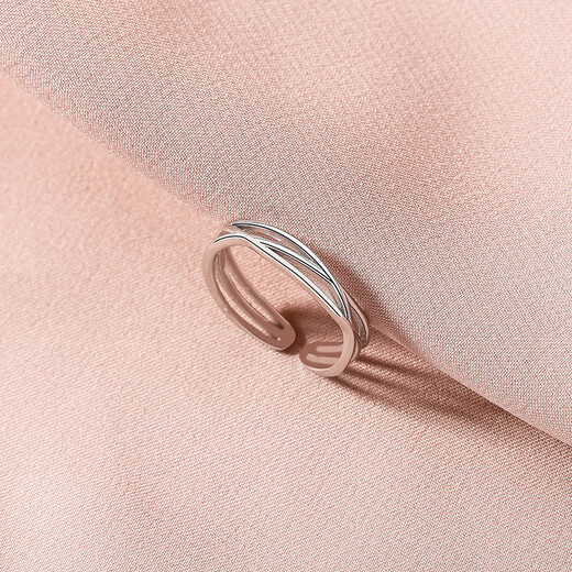 Lotus 925 silver ring women's tail ring little finger fashion personality simple trendy little finger single index finger small size - recommended tail ring wearing - open