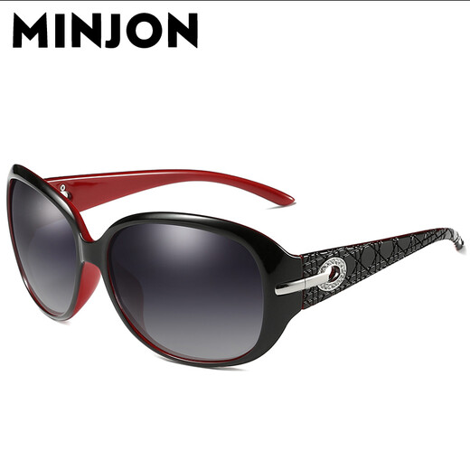 Mingjiang Polarized Sunglasses Женщины 2025 г. Новый корейский стиль бокалы модные бокалы круглое лицо УФ -солнцезащитные очки вино красные