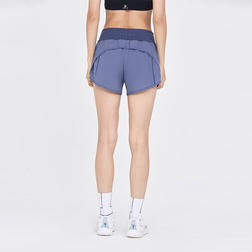 KELME/卡尔美 运动短裤女春季新款速干瑜伽裤防走光健身跑步训练裤 灰蓝色 XL【170/76A】