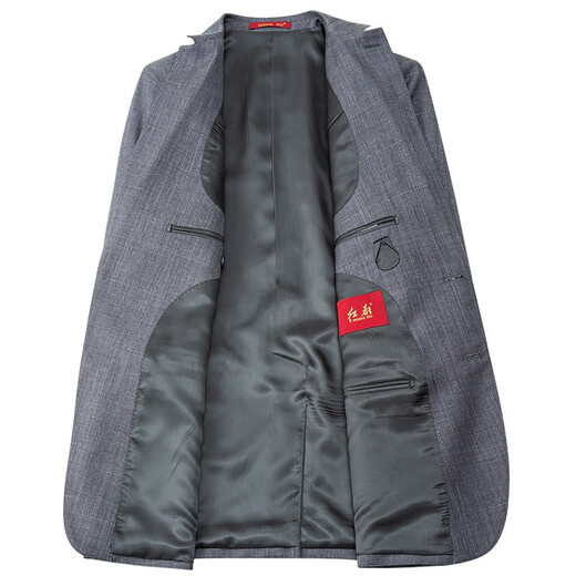 Hongdu new suit men's suit business formal wedding dress business professional dark gray men's suit suit AX20347/D version XL 180