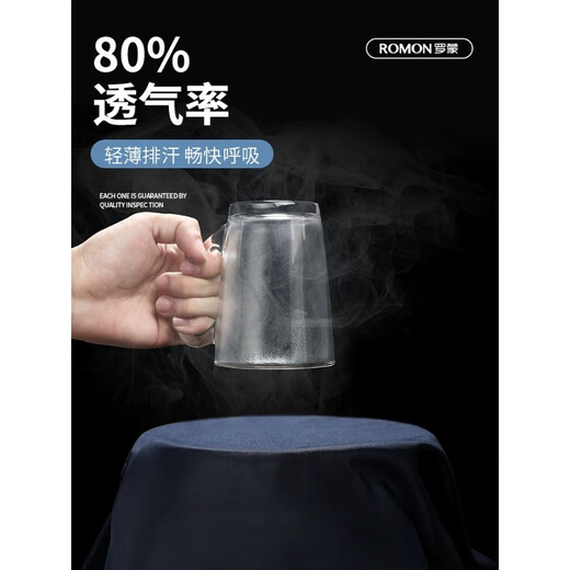 ROMON Men's Business Suit Pants 2025 Straight Leg Loose Men's Suit Pants Spring and Autumn Velvet Casual Long Pants Commuting Pants Black Autumn Thick Style 34 Waist 2 feet 7