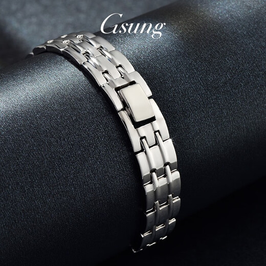 GsunG platinum bracelet men's model PT950 fully solid glossy watch chain platinum bracelet men's solid fashion handmade custom-made products contact customer service
