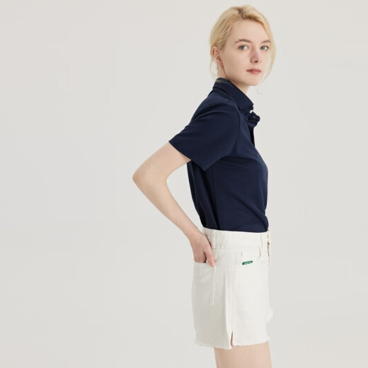 第五季 SMART FIVE重磅双珠地短袖POLO衫男装冰丝感纯白色轻奢商务衬衫领日常通勤T 藏青D756 L (体重建议66-75kg)