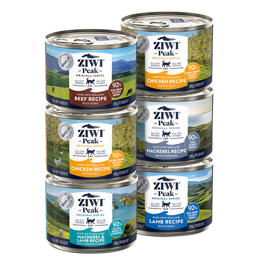 Ziyi Peak (ZIWI) консервированный основной корм для кошек, 185 г * 6 банок, основной корм со смешанными вкусами, влажный корм для кошек и котят, повсеместно импортируется из Новой Зеландии.
