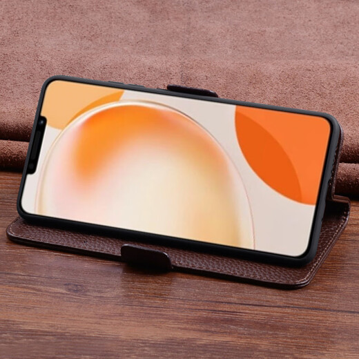 Snowsen is suitable for Huawei Enjoy 60X mobile phone case flip leather card wallet bracket protective case genuine leather business new model full-inclusive anti-fall head layer cowhide men and women black crocodile pattern Enjoy 60X