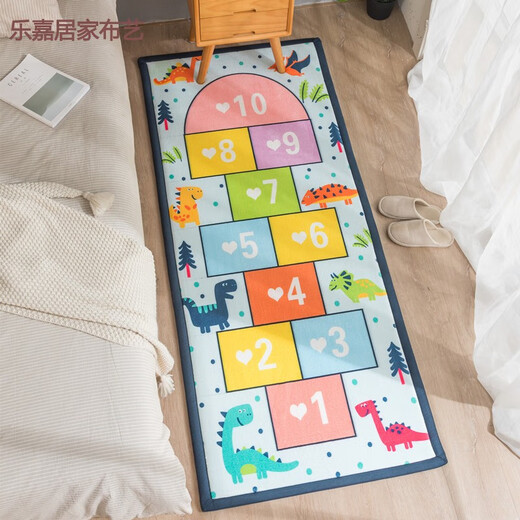 NIANJIE thickened bedside carpet baby anti-fall mat bedroom living room bay window tatami children winter Japanese style tea green width 40 long 120 cm