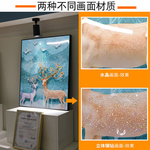 现代简约餐厅装饰画两联创意酒杯挂画大气轻奢饭厅墙高档歺厅壁画 杯酒时光15838-15839 40*60 水晶画面+铝合金框+黑框