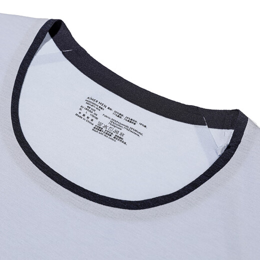 爱慕先生23SS30周年-海藻睡眠衣男士圆领套头短袖NS41J671 浅蓝9VA XL (175)