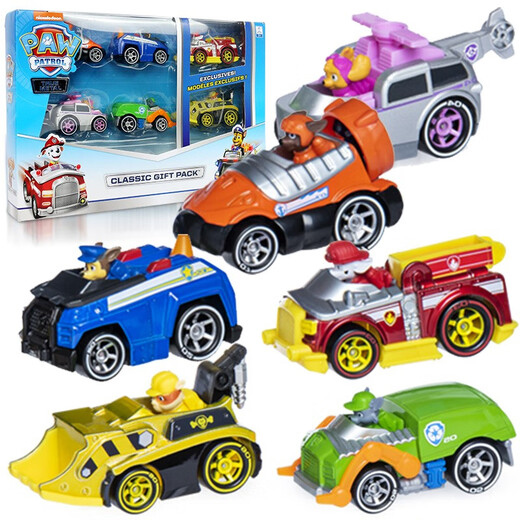 PAW PATROL large bus alloy car rescue vehicle set boys and girls toy collection bus children toy racing 16783 alloy car series-6 sets