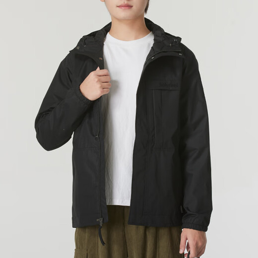 Timberland Timberland Herren Spring Outdoor Mountaineering-Anzug Winddicht mit Kapuzenjacke wasserdichte Arbeit Jacke A695W A695W001/Black S 170 Empfohlen 100-120jin [Jin entspricht 0,5 kg]
