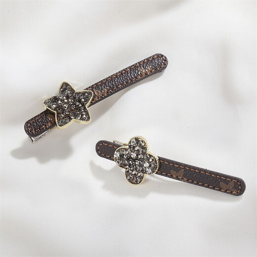 Chimera (CHIMERA) 2-piece hairpins, four-leaf clover side clips, Korean style bangs clips, side clips, hair accessories, hairpins, birthday gifts for girls