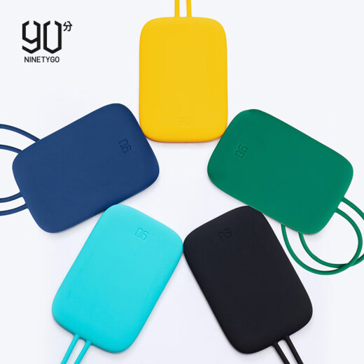 90 points colorful silicone luggage tag boarding pass suitcase consignment tag trolley case identification tag medium yellow