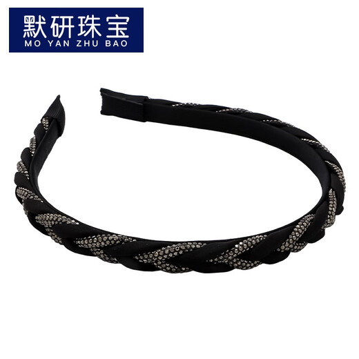 MOYAN Light Luxurious Sparkling Rhinestone Twist Twist Headband for Women 2025 New Niche Simple Pressed Hair Headband Versatile Headgear Zircon Small Twist-Hairband B04-301