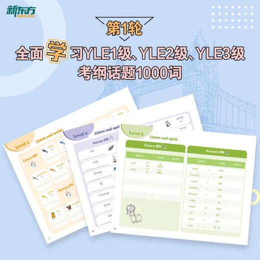 New Oriental Cambridge YLE Academic Vocabulary Umfassendes Cambridge-Material zur Prüfungsvorbereitung auf Englisch für Kinder. Umriss des Wortschatzes, Klassifizierung, Gedächtnis, Kindergarten, verbindende Grundschul-Englischbücher, Klassenzimmerbücher