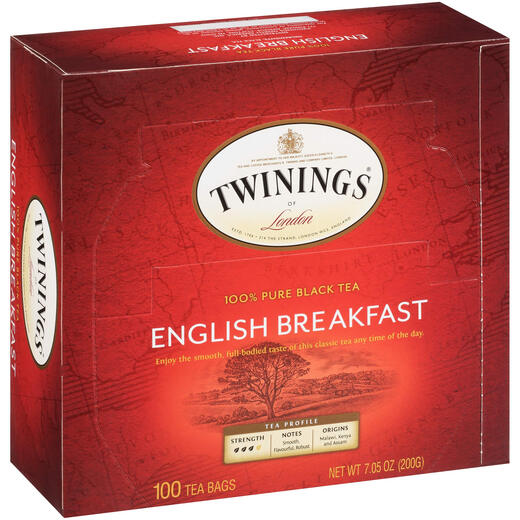 TWININGS London English Breakfast Bag Black Tea 100 bags (1 bag)