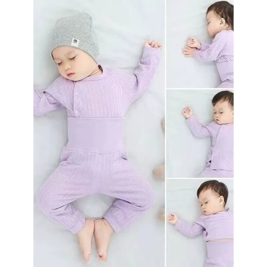 Disney baby underwear set pure cotton high waist belly protection baby autumn clothes and autumn pants split pajamas spring and autumn boneless base to keep warm light green upgrade 16837 boneless underwear cover 66 cm Recommended 10-14 Jin [Jin equals 0.5 kg]