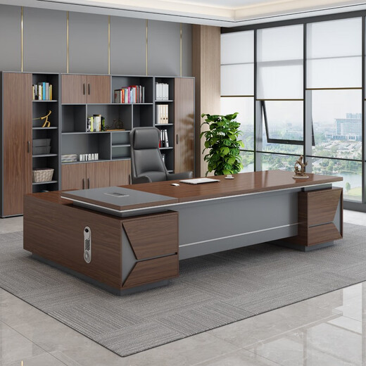 Yingwei boss desk office desk and chair combination simple modern light luxury office executive desk manager desk president desk 2.2 meters boss table + boss chair