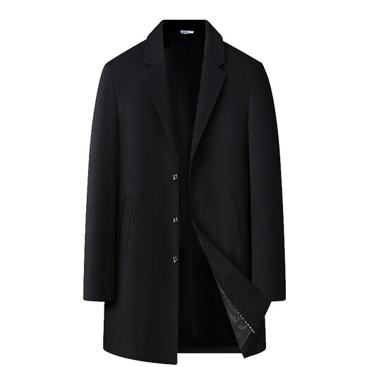 Pierre Cardin Fat Gran Tamaño de gama alta de longitud media lana de lana de lana de lana más grasa más gabardina de lana de lana de otoño y lana de otoño.