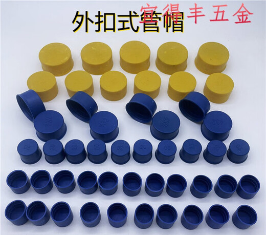 Han Chang PE blue plastic pipe cap steel pipe protective cap cover round internal thread pipe cap steel bar protective sleeve PE 12-13.7 (200 pieces)