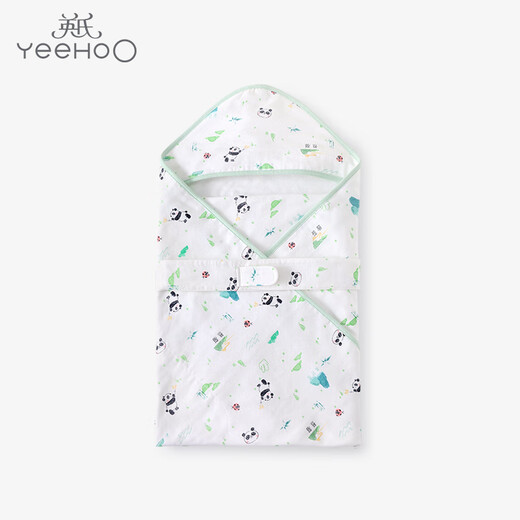 Ying's new baby quilt pure cotton gauze large bag 2022 new spring and summer swaddle clothes white background print YEBAJ12012A 90*90CM