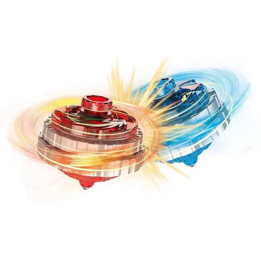 Cxxyj new Duo Tuo Double Character Tobby Boy Boy Magic Alloy Blasting Gyro Magic Lighting Lighting Lighting Lighting Gyro Abyss Shadow Black E -commerce Box