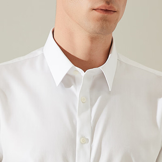 Youngor-Shirt-Männer [96% Baumwolle + elastischer DP-Freien] Frühlings- und Sommergeschäft Casual Kurzärmel-Hemd leicht zu handhaben, das Werkzeug weiß 41