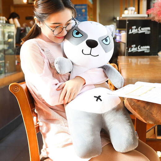 Magic Dragon Cute Sleeping Plush Toy Dog Doll Rag Doll Girl Sleeping Long Pillow Doll Cute Puppy Dog Rag Doll Birthday Gift for Girls Husky 60cm
