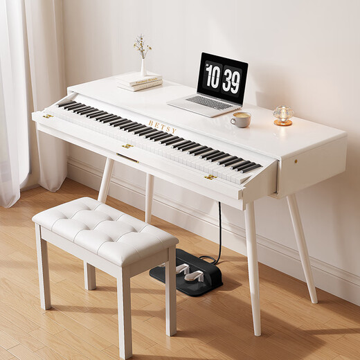 Betsy B365 electric piano heavy hammer 88 keys for beginners for adult professional learning drawer electronic piano B365 heavy hammer key - wood grain brown high-end (piano + piano learning gift pack + double piano stool)