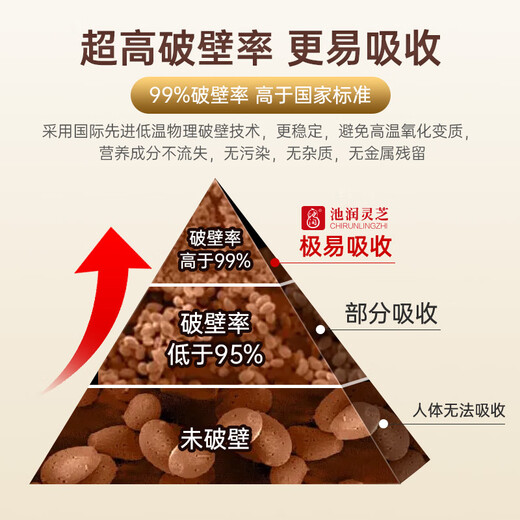 Chirun [höhere Wirkung] Changbai Shantou Dao Break Wall Ganoderma lucidum sporenpulver verstärkt die Immunität, die reich an Sporenöl [Geschenkbox] 1,0g*180 Beutel/Box ist