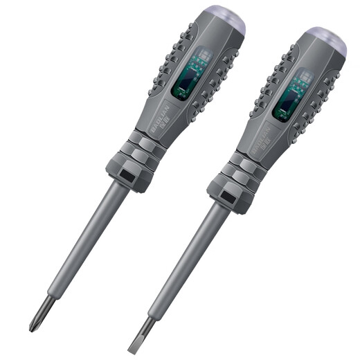 Baolian high-brightness rubber-coated electric test pen screwdriver cross electrician electric test pen with magnetic zero live wire breakpoint