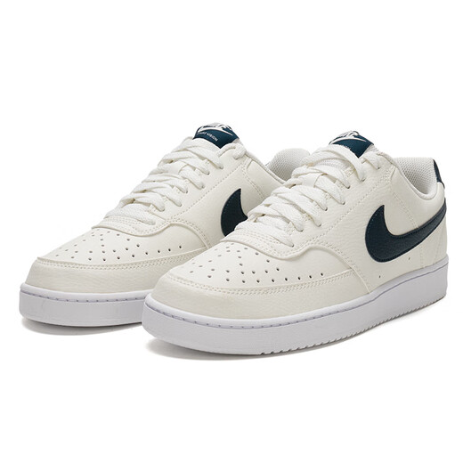 耐克（NIKE）板鞋男鞋2025新款夏季Court经典简版空军一号低帮运动休闲鞋 HQ4867-101帆白军械深海蓝 43