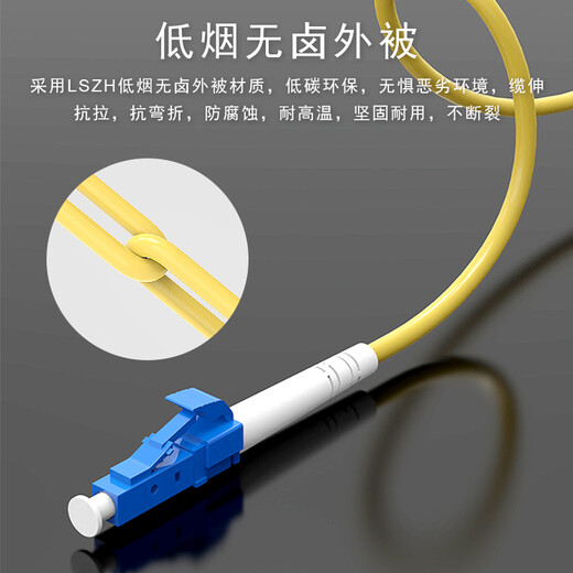 
SK-LINK fiber optic jumper SC-FC telecommunications grade single-mode dual-core FC-SC Gigabit 10 Gigabit UPC fiber optic cable room pigtail Low smoke halogen-free SK-TXSM-2SCFC1M 1 meter