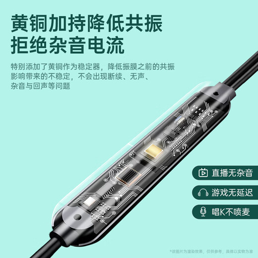 Wise Nation 7.1 sound effect丨2.5m extension cable USB interface computer headset microphone two-in-one with microphone wired in-ear desktop laptop game e-sports dedicated microphone