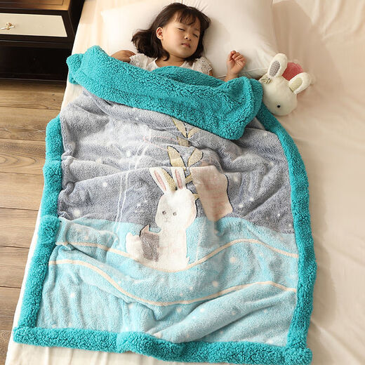 Children's blanket thickened winter lamb velvet small quilt student kindergarten nap baby baby coral velvet blanket small dinosaur/2Jin Jin is equal to 0.5 kg or so 100x150cm children's blanket/quilt dual-purpose