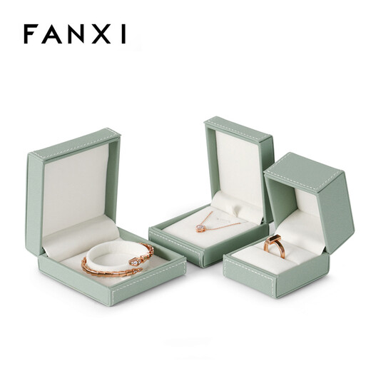 Fanxi FANXI2021 Jewelry Box Ring Earring Pendant Bracelet Jewelry Packaging Box Fresh Green H12004-Bangle Box
