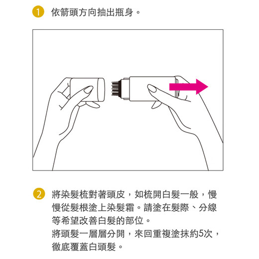 Xuanruo Japanische Cielo Einweghaarfärbungsstift Meiyuan Pflanzen Haarfärbungsstift kämmen schwarze Bedeckung weißes Haar, um die Koteletten Wurzeln hellbraun zu ergänzen 1
