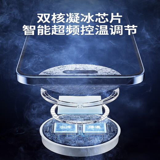 CAIBEIKE water-cooled mobile phone radiator liquid cooling magnetic cooling artifact semiconductor live broadcast special ultra-quiet back clip fan only water-cooled radiator water-cooled model S2-white