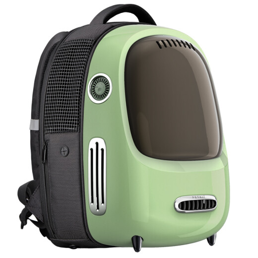 Xiaopei PETKIT transparent and breathable outing cat bag flight case pet bag large portable backpack cat cage space capsule small dog backpack cat backpack supports power bank retro green