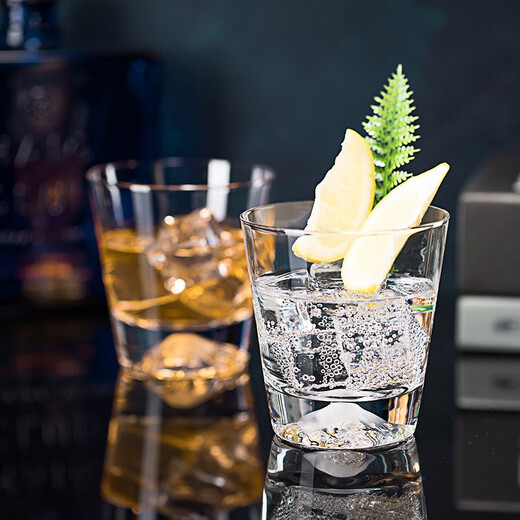 Katav water glass whiskey glass foreign wine glass beer glass crystal glass cup thickened tea glass juice cup XO liquor glass bar wine glass glacier glass 300ml*1
